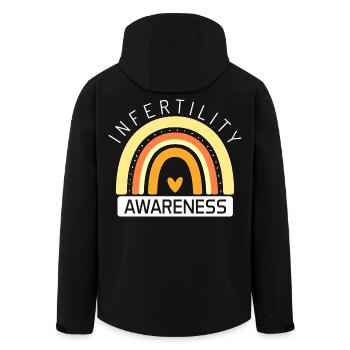 Mois de la sensibilisation à l’infertilité Mois de la FIV Orange - Veste softshell homme en polyester recyclé Stanley/Stella - noir - Dos - AI Model Male 185 light (185cm)