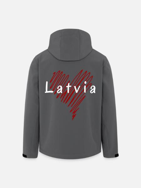 I love Latvia, heart Latvia - Men’s Recycled Softshell Jacket by Stanley/Stella - black