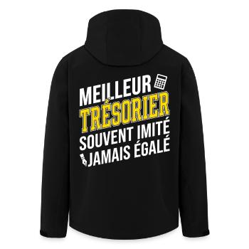 Humour Métier Meilleur Trésorier - Veste softshell homme en polyester recyclé Stanley/Stella - noir - Dos - AI Model Male 185 light (185cm)