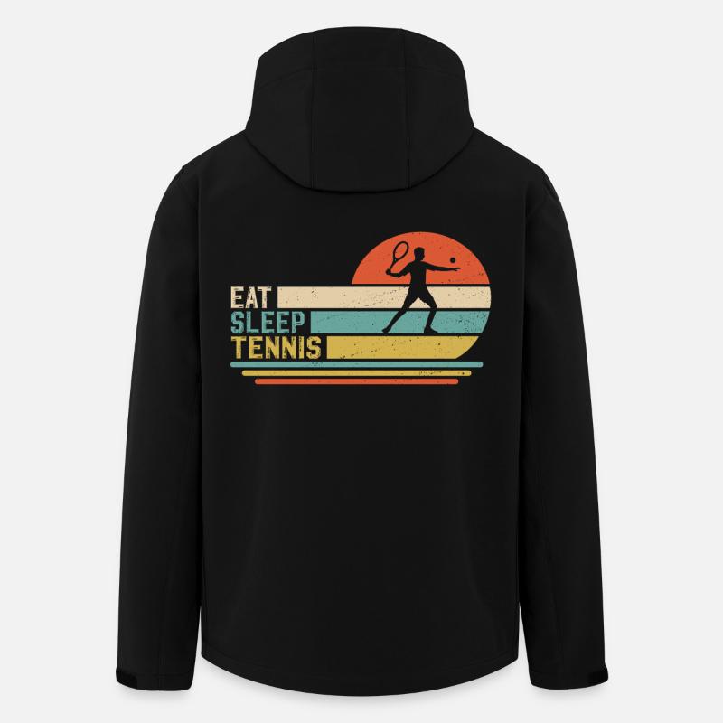 eat sleep tennis  - Recycelte Männer Softshell-Jacke von Stanley/Stella - Schwarz