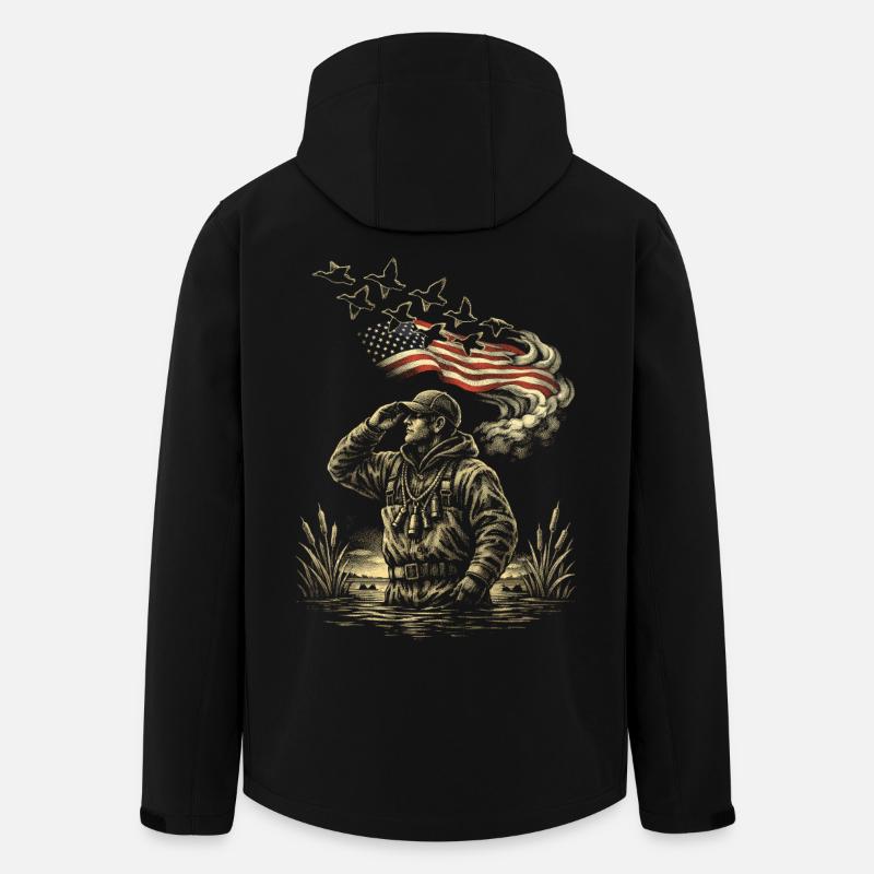 duck shooting - Stanley/Stella Men's Recycled Softshell Jacket DISCOVERER - black