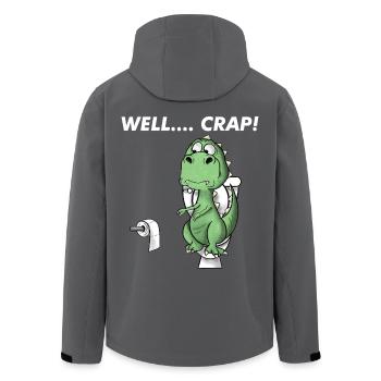 Lustiger T-Rex-Dinosaurier: Na ja, Mist. - Recycelte Männer Softshell-Jacke von Stanley/Stella - Schwarz - Hinten - AI Model Male 185 light (185cm)