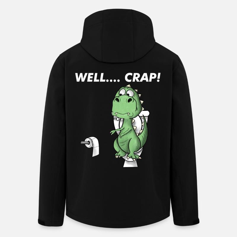 Lustiger T-Rex-Dinosaurier: Na ja, Mist. - Recycelte Männer Softshell-Jacke von Stanley/Stella - Schwarz