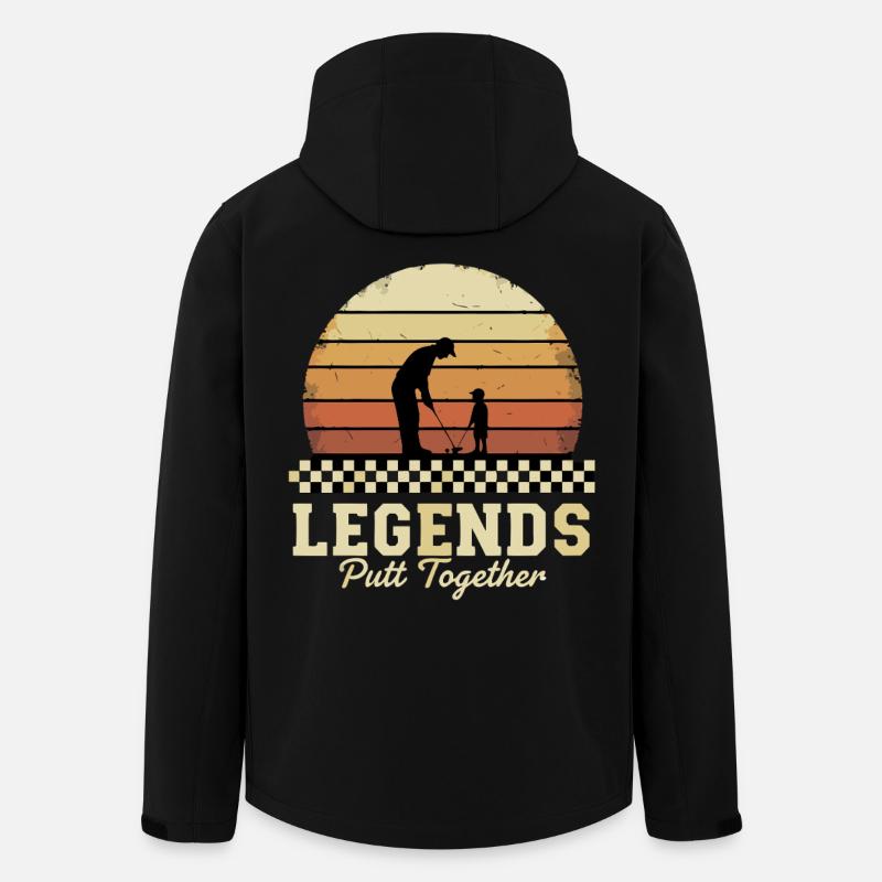 Golf Legends Putter Father - Men’s Recycled Softshell Jacket by Stanley/Stella - black