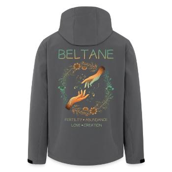Beltane Fertility Abundance Love Creation - Men’s Recycled Softshell Jacket by Stanley/Stella - black - Back - AI Model Male 185 light (185cm)