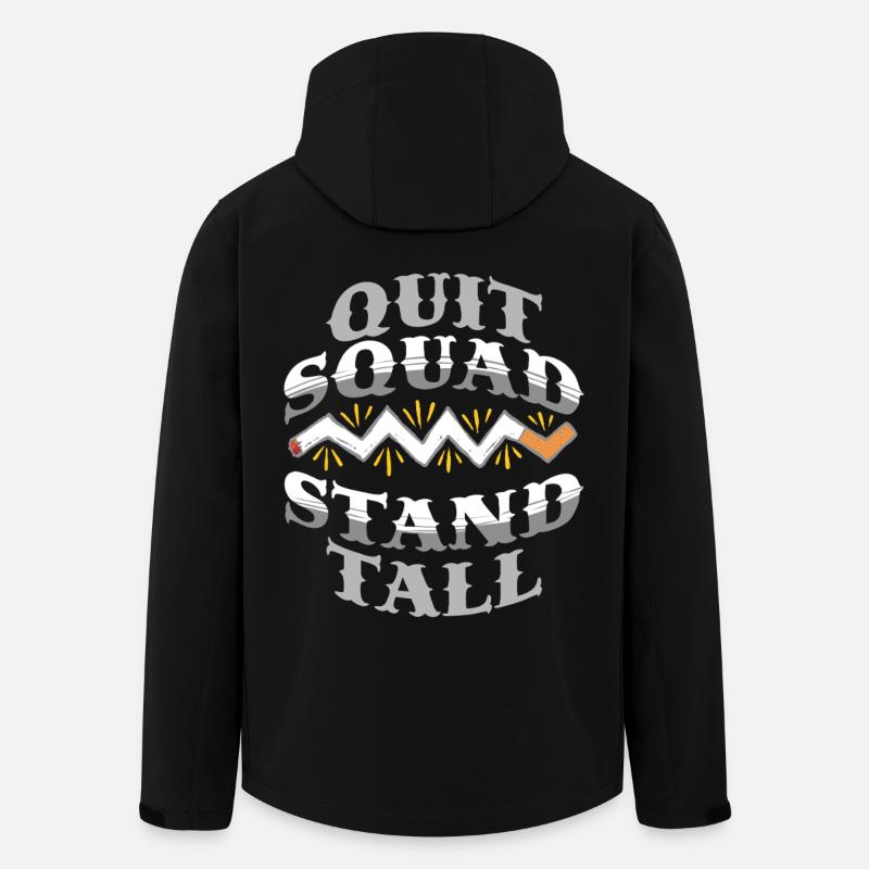 Nichtraucher Ex Raucher Quit Squad - Recycelte Männer Softshell-Jacke Discoverer von Stanley/Stella - Schwarz