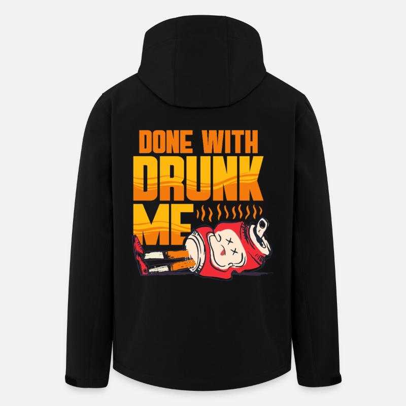 Antialcoholic Abstinent Done With Drunk Me - Men’s Recycled Softshell Jacket by Stanley/Stella - black