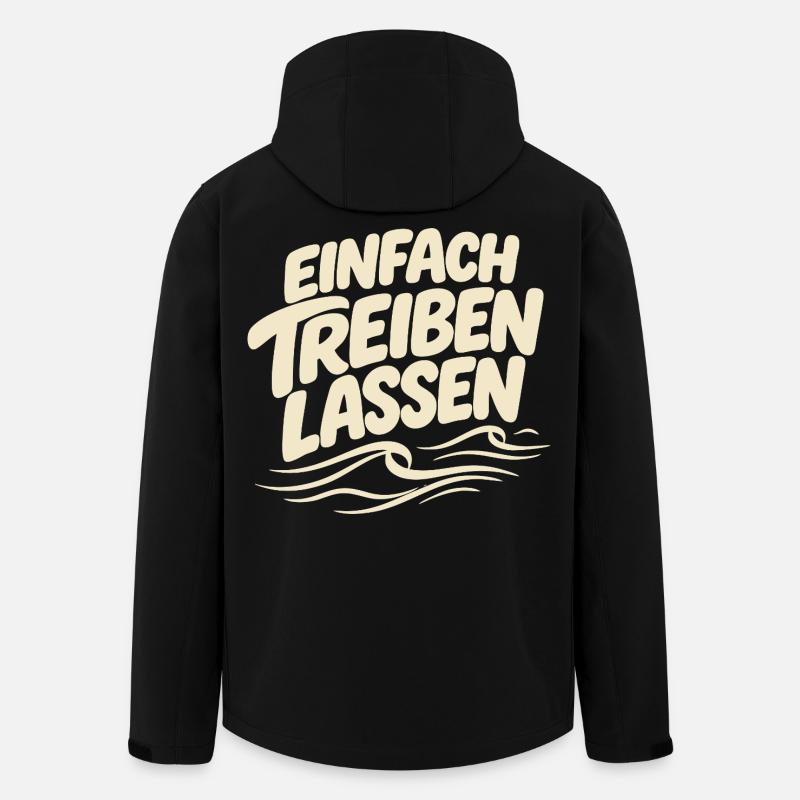 Einfach treiben lassen - Schön locker - Recycelte Männer Softshell-Jacke von Stanley/Stella - Schwarz