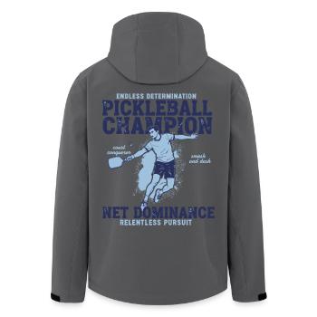 Champion de pickleball : domination nette implacable - Veste softshell homme en polyester recyclé Stanley/Stella - noir - Dos - AI Model Male 185 light (185cm)