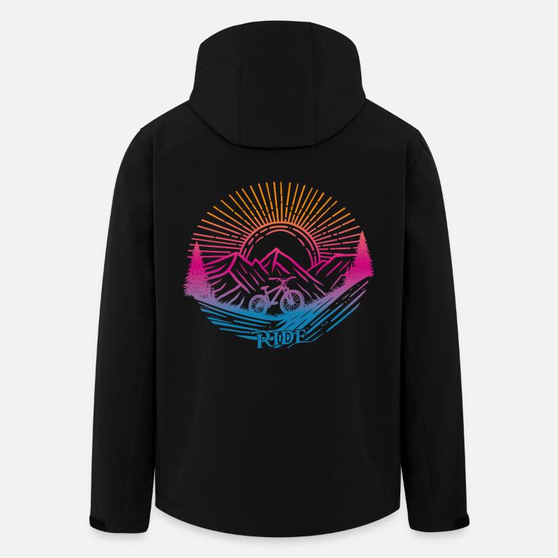 Descente à vélo - Veste softshell homme en polyester recyclé Stanley/Stella - noir