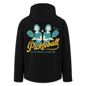 Pickleball: Der glorreiche Rallye-Witzspieler - Recycelte Männer Softshell-Jacke von Stanley/Stella - Schwarz - Hinten - AI Model Male 185 light (185cm)