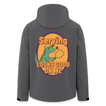 Pickleball : un rôle drôle de joueur me va bien - Veste softshell homme en polyester recyclé Stanley/Stella - noir - Dos - AI Model Male 185 light (185cm)