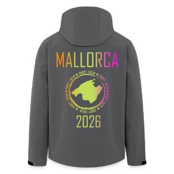 Mallorca, Urlaub, Party - Recycelte Männer Softshell-Jacke von Stanley/Stella - Schwarz - Hinten - AI Model Male 185 light (185cm)