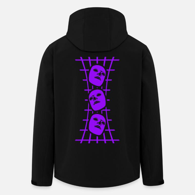 Masken Gitter Abstrakt Kunst - Recycelte Männer Softshell-Jacke von Stanley/Stella - Schwarz