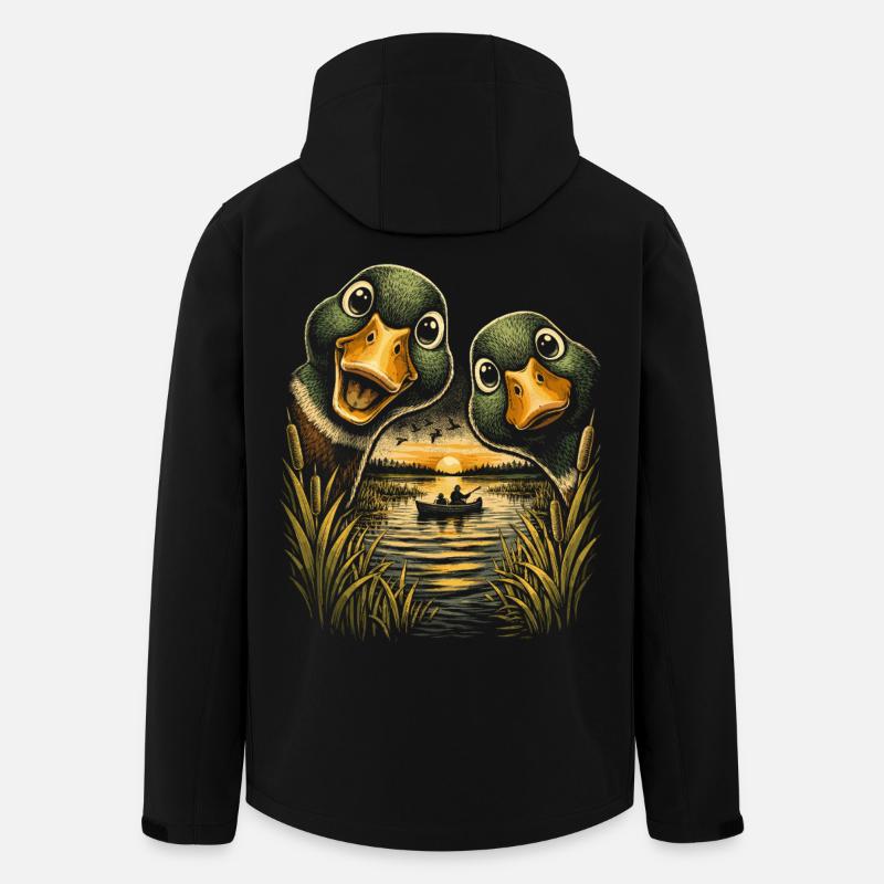 Entenjagd - Recycelte Männer Softshell-Jacke von Stanley/Stella - Schwarz