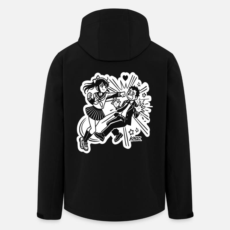 Manga-Anime-Mädchen-Heldin-Szene - Recycelte Männer Softshell-Jacke von Stanley/Stella - Schwarz