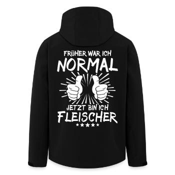 Fleischer - Recycelte Männer Softshell-Jacke von Stanley/Stella - Schwarz - Hinten - AI Model Male 185 light (185cm)