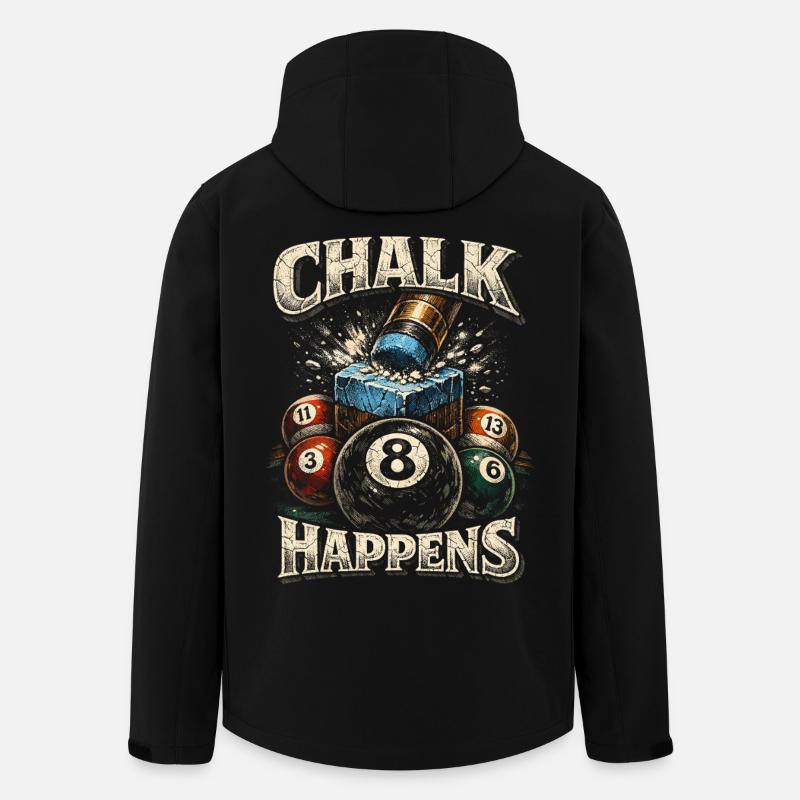 8-Ball Billard Chalk Happens - Recycelte Männer Softshell-Jacke von Stanley/Stella - Schwarz