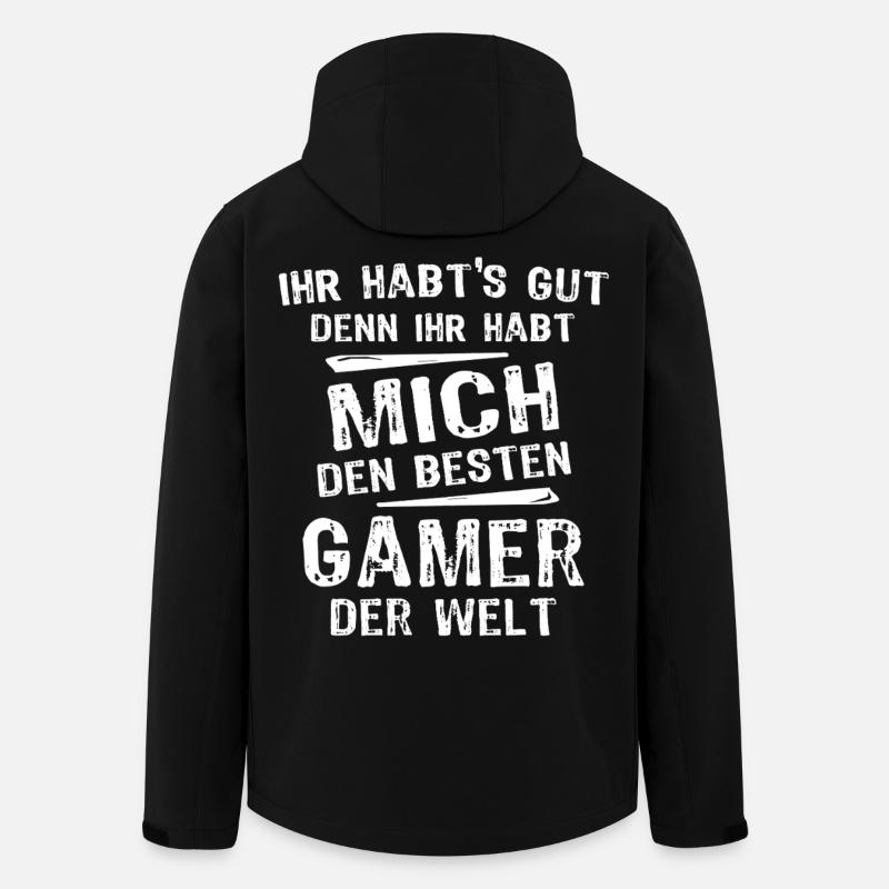 Gamer - Recycelte Männer Softshell-Jacke von Stanley/Stella - Schwarz