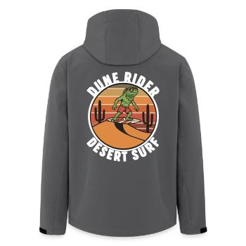 Leguan-Wüsten-Surf-Dünen-Reiter Retro - Recycelte Männer Softshell-Jacke von Stanley/Stella - Schwarz - Hinten - AI Model Male 185 light (185cm)