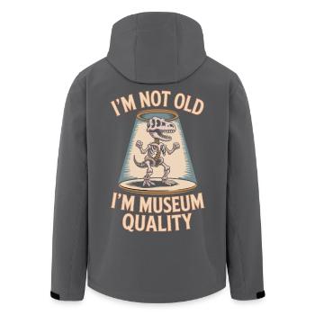 Dinosaure Je ne suis pas de qualité musée - Veste softshell homme en polyester recyclé Stanley/Stella - noir - Dos - AI Model Male 185 light (185cm)
