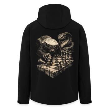 Billard à 8-Balls, billard et bière, c’est pour ça que je suis là - Veste softshell homme en polyester recyclé Stanley/Stella - noir - Dos - AI Model Male 185 light (185cm)