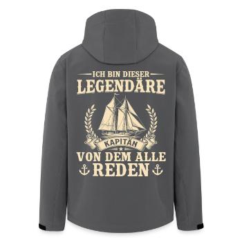 Bootsfahrer Segler Legendärer Kapitän Geschenk - Recycelte Männer Softshell-Jacke von Stanley/Stella - Schwarz - Hinten - AI Model Male 185 light (185cm)