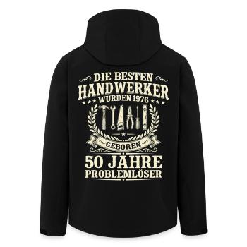 Bester Handwerker 1976 Jahrgang – 50. Geburtstag - Recycelte Männer Softshell-Jacke von Stanley/Stella - Schwarz - Hinten - AI Model Male 185 light (185cm)