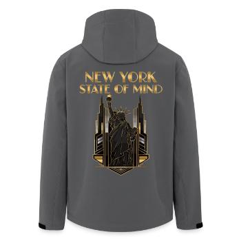 Statue de la Liberté de New York Vintage USA - Veste softshell homme en polyester recyclé Stanley/Stella - noir - Dos - AI Model Male 185 light (185cm)