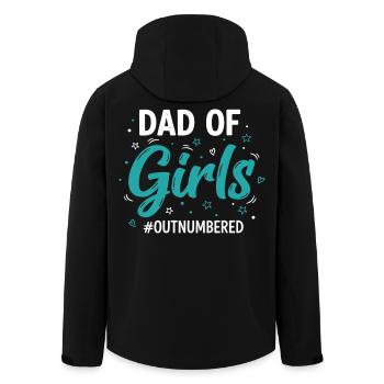 Papa fille dit Papa des filles - Veste softshell homme en polyester recyclé Stanley/Stella - noir - Dos - AI Model Male 185 light (185cm)