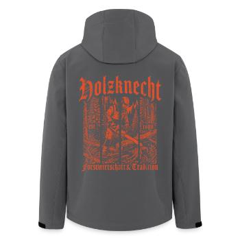 Forêt forestière bûcheron tronçonneuse - Veste softshell homme en polyester recyclé Stanley/Stella - noir - Dos - AI Model Male 185 light (185cm)