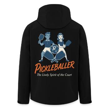 Pickleball-lustiger Spieler Pickleball-Liebe - Recycelte Männer Softshell-Jacke von Stanley/Stella - Schwarz - Hinten - AI Model Male 185 light (185cm)