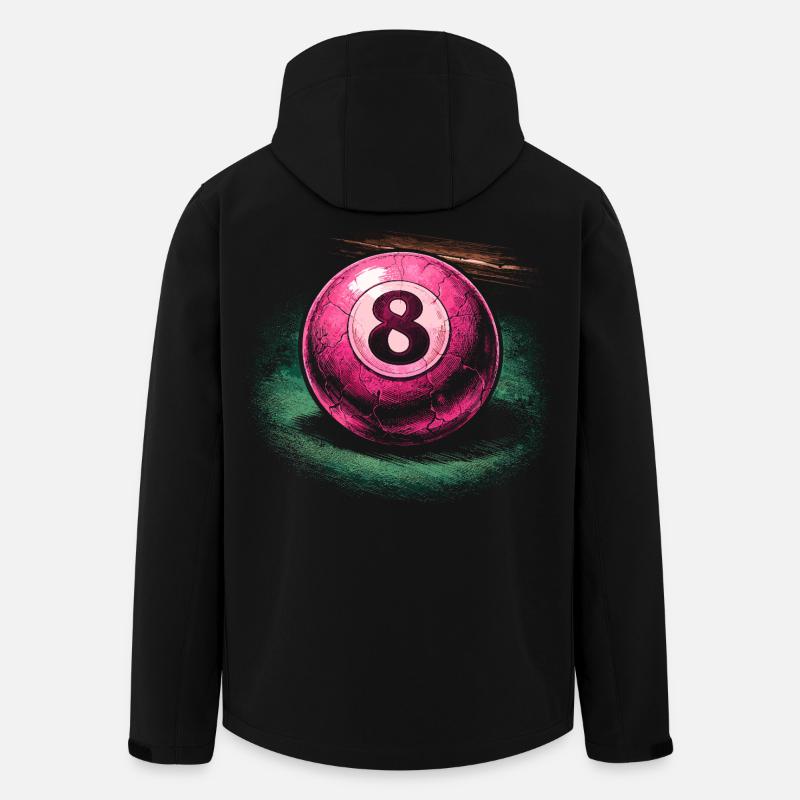 8-Ball Billard - Recycelte Männer Softshell-Jacke von Stanley/Stella - Schwarz