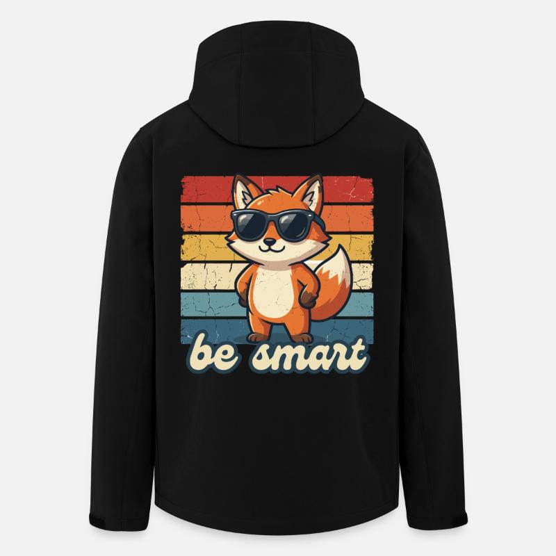 Lustiger Fuchs Be Smart Shirt Geschenk Idee - Recycelte Männer Softshell-Jacke von Stanley/Stella - Schwarz