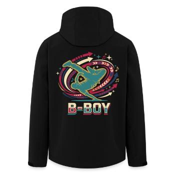 Breakdance B-Boy Hip Hop Streetdance - Men’s Recycled Softshell Jacket by Stanley/Stella - black - Back - AI Model Male 185 light (185cm)
