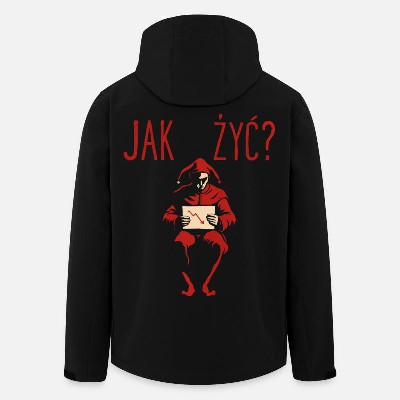 Jak Żyć Polish Meme Existential Jester - Men’s Recycled Softshell Jacket by Stanley/Stella - black