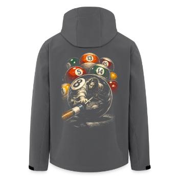 Jésus billard à 8-Ball - Veste softshell homme en polyester recyclé Stanley/Stella - noir - Dos - AI Model Male 185 light (185cm)