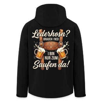 Trachtenshirt Herren Trachten T-Shirt Lederhose - Recycelte Männer Softshell-Jacke von Stanley/Stella - Schwarz - Hinten - AI Model Male 185 light (185cm)