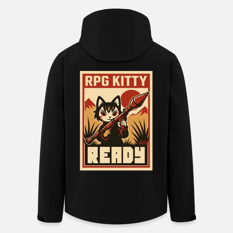 Affiche RPG Kitty Ready - Veste softshell homme en polyester recyclé Stanley/Stella - noir