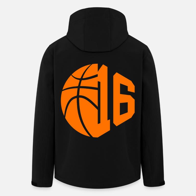 NUMÉRO 16 BASKETBALL 16E ANNIVERSAIRE - Veste softshell homme en polyester recyclé Stanley/Stella - noir