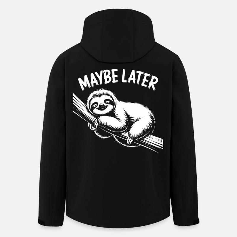 Sloth Chill - Men’s Recycled Softshell Jacket by Stanley/Stella - black