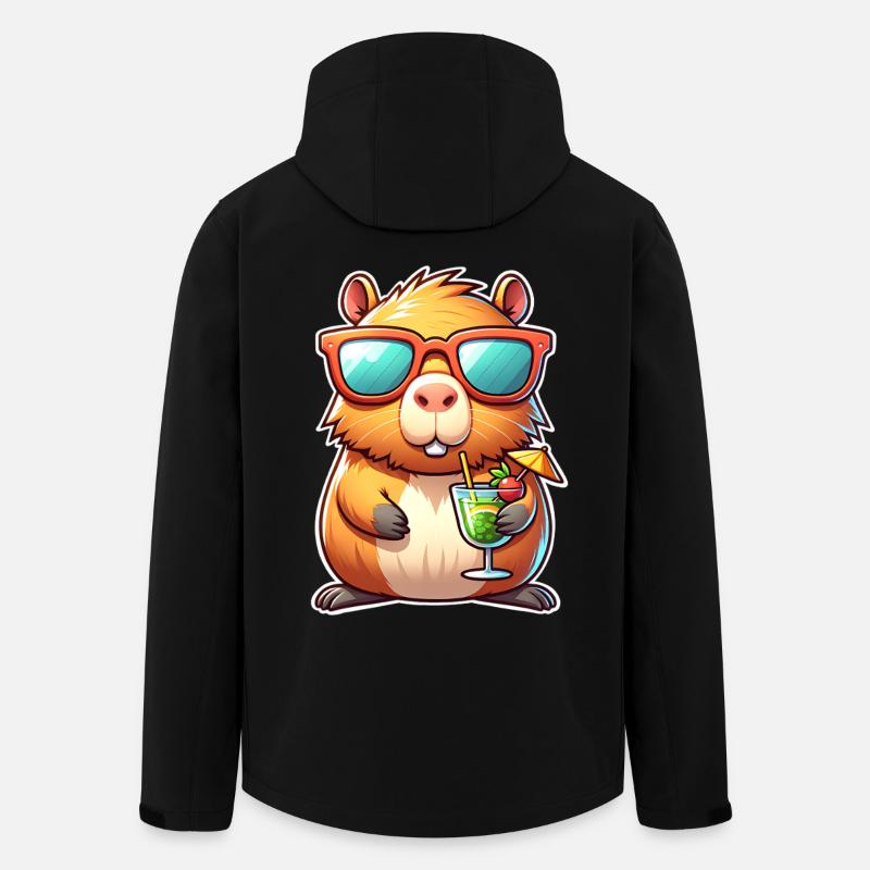 Capybara  - Recycelte Männer Softshell-Jacke von Stanley/Stella - Schwarz