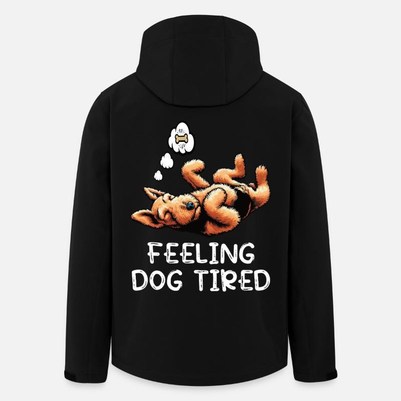 Feeling Dog Tired Airedale Terrier Airedales  - Recycelte Männer Softshell-Jacke von Stanley/Stella - Schwarz