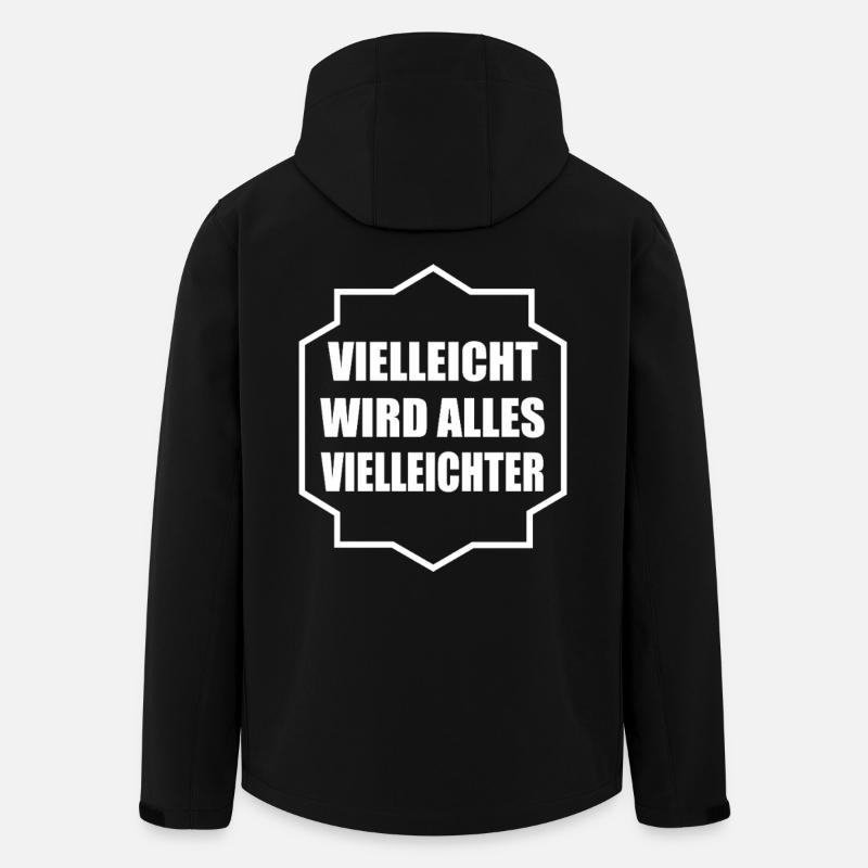 Vielleicht wird alles Vielleichter - Recycelte Männer Softshell-Jacke von Stanley/Stella - Schwarz