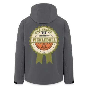 Pickleball spielt herum und findet den lustigen Spieler heraus - Recycelte Männer Softshell-Jacke von Stanley/Stella - Schwarz - Hinten - AI Model Male 185 light (185cm)