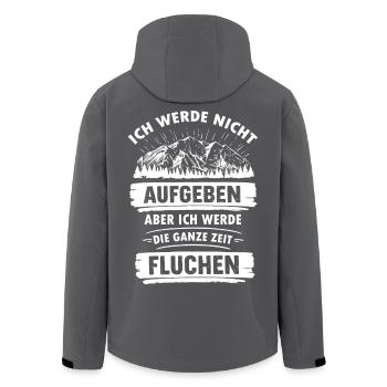 Ich werde nicht Aufgeben aber ganze Zeit Fluchen - Recycelte Männer Softshell-Jacke von Stanley/Stella - Schwarz - Hinten - AI Model Male 185 light (185cm)