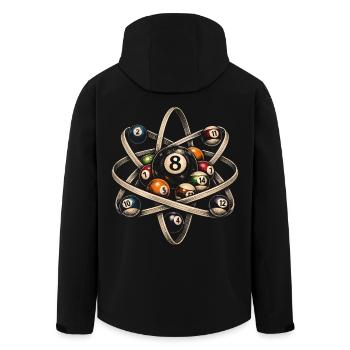 Physique du billard à 8 billes - Veste softshell homme en polyester recyclé Stanley/Stella - noir - Dos - AI Model Male 185 light (185cm)