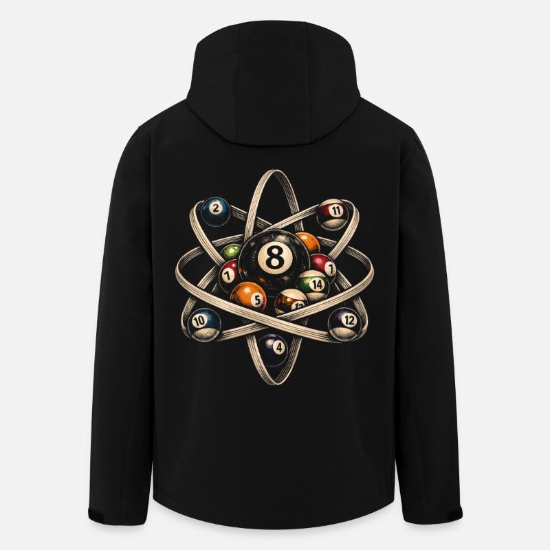 8-Ball Billiards Physics - Men’s Recycled Softshell Jacket Discoverer by Stanley/Stella - black
