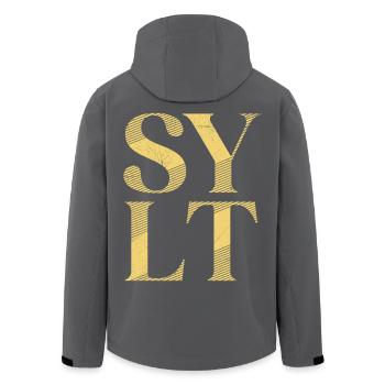 North Sea Holiday SYLT Island Wadden Sea Fun - Men’s Recycled Softshell Jacket by Stanley/Stella - black - Back - AI Model Male 185 light (185cm)
