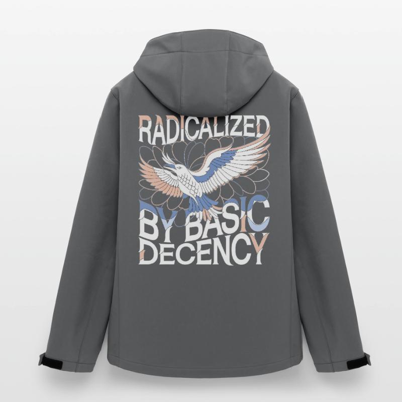 Radicalized by Basic Decency Statement Kunst Recycelte Männer Softshell-Jacke von Stanley/Stella